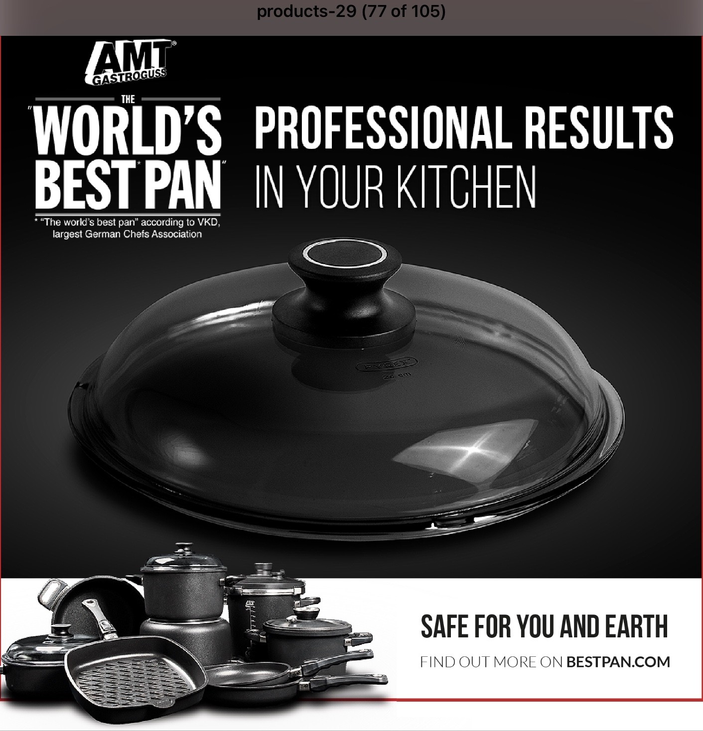 Purchase online AMT Gastroguss Glass Lid 32cm at smithsofloughton.com