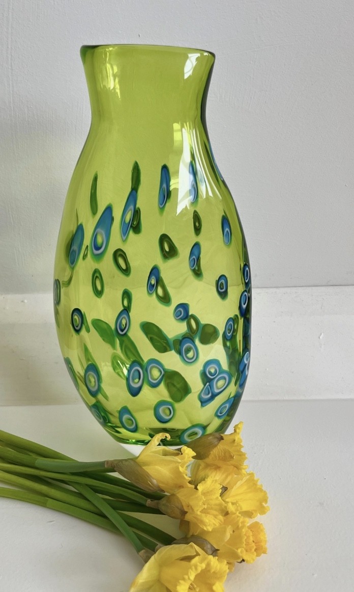 Purchase your Bob Crooks Hula Tall Vase Green online at smithsofloughton.com