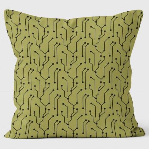 Buy the Circuit Board Green Cushions 40cm online at smithsofloughton.com