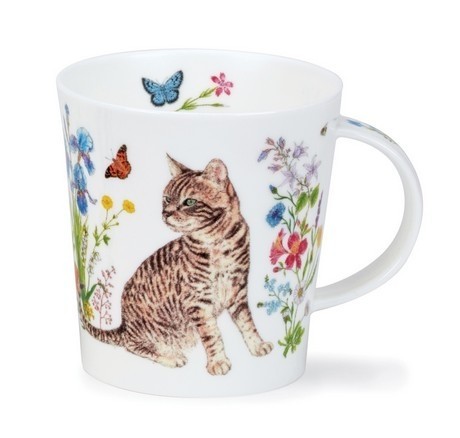 Buy the Dunoon Lomond Mug Floral Cats Tabby online at smithsofloughton.com
