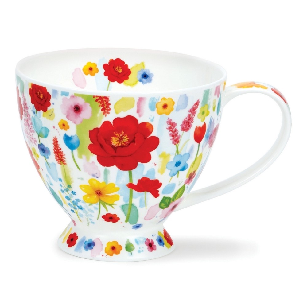 Buy the Dunoon Skye Floral Burst Red Cup online at smithsofloughton.com 