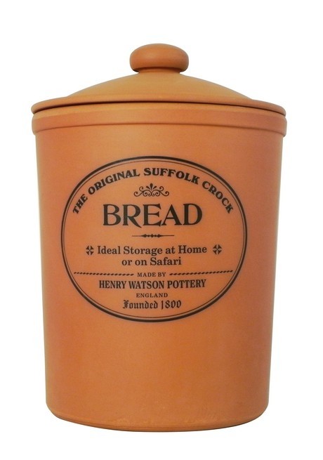 Terracotta bread crock