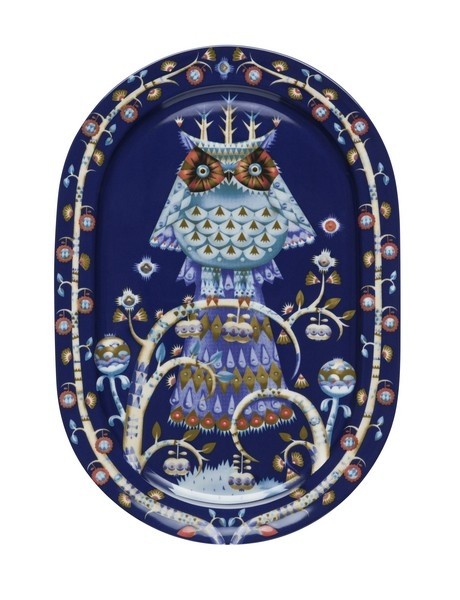 Buy the Iittala Taika Oval Serving Platter 41cm Blue online at smithsofloughton.com