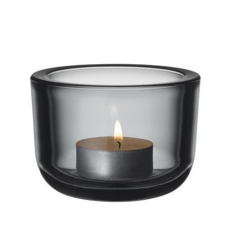 Buy the Iittala Valkea Tealight Candle Holder Grey online at smithsofloughton.com