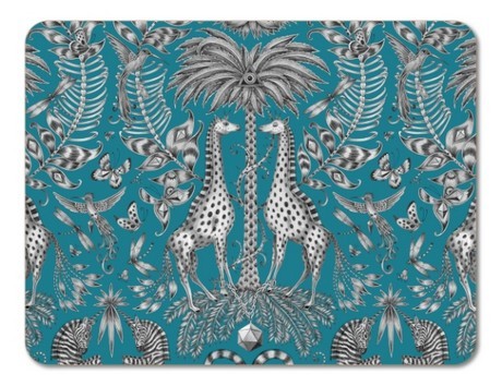 Buy the Jamida Emma J Shipley Kruger Turquoise Tablemats online at smithsofloughton.com