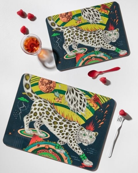 Buy the Jamida Emma J Shipley Snow Leopard Forest Placemat 38cm online at smithsofloughton.com