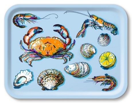 Buy the Jamida Michael Angove Seafood Sky Blue Tray online at smithsofloughton.com