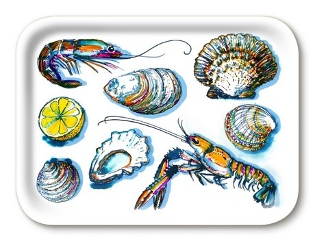 Buy the Jamida Michael Angove Seafood White Tray online at smithsofloughton.com 