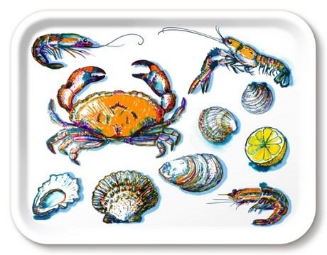 Buy the Jamida Michael Angove Seafood White Tray online at smithsofloughton.com