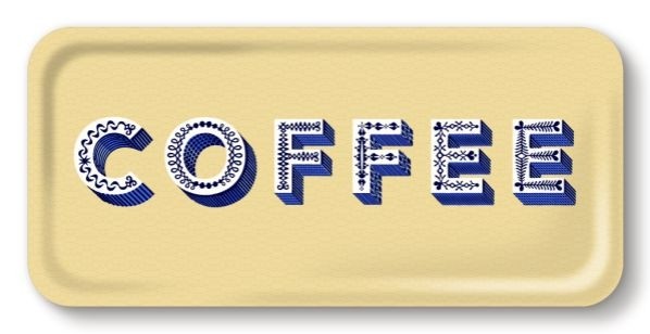 Buy the Jamida Word Collection Coffee Cream Tray 32cm online at smithsofloughton.com