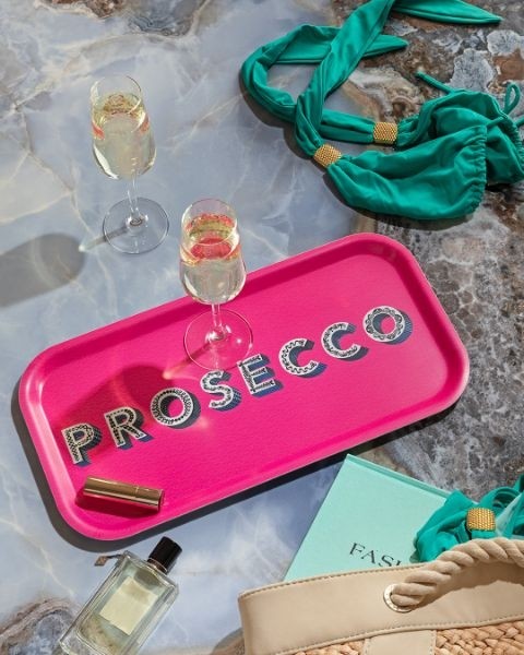 Buy the Jamida Word Collection Prosecco Pink Tray 43cm online at smithsofloughton.com