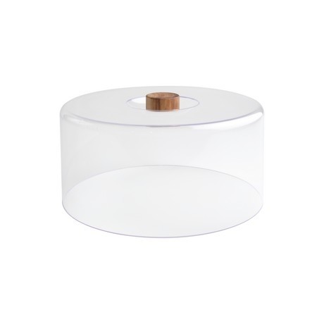 Buy the T&G Tall Clear Polypropylene Dome With Acacia Knob 270mm online at smithsofloughton.com
