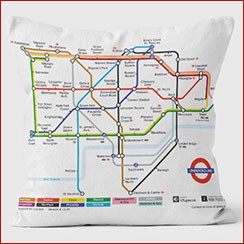 Buy the Tube Map Cushions 40cm online at smithsofloughton.com