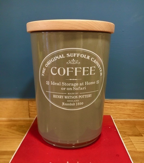 Purchase your the Watson Original Suffolk Slate Grey Coffee Canister With Beech Lid online at smithsofloughton.com