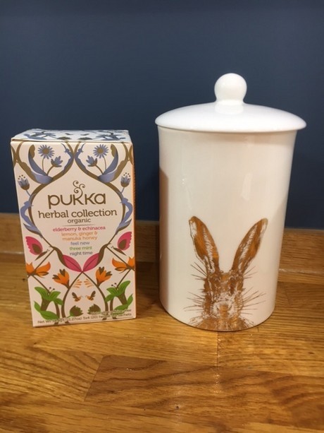 Buy the Bone China Little Weaver Arts Gold Hare Storage Canister online at smithsofloughton.com