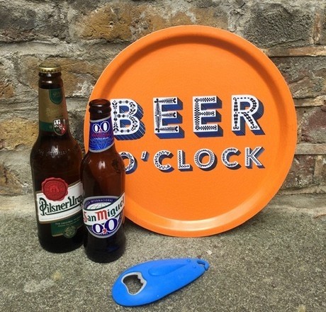 Buy your round Jamida Word Collection Beer O'Clock Tray 31cm online at smithsofloughton.com