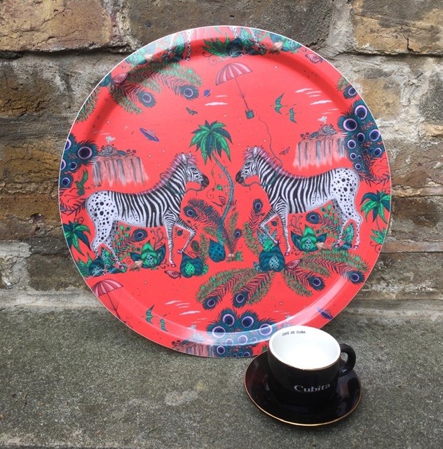 Purchase your Jamida Emma J Shipley Lost World Red Round Drinks Tray 39cm online at smithsofloughton.com