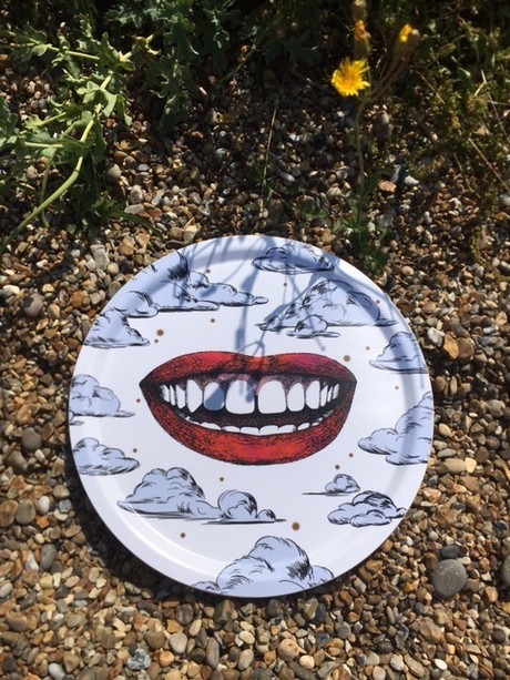Purchase the Fabulous Smile round white tray online at smithsofloughton.com