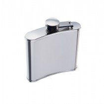 Bar Craft Polished Stainless Steel Hip Flask