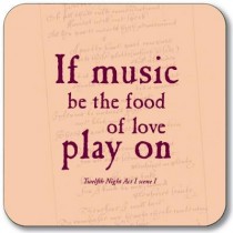 Buy the Customworks If Music be the Food of Love Drinks Coaster online at smithsofloughton.com