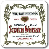 Buy the Customworks William Brown's Whisky Drinks Coaster online at smithsofloughton.com
