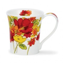 Buy the Dunoon Jura Mug Inky Florals Red 210ml online at smithsofloughton.com