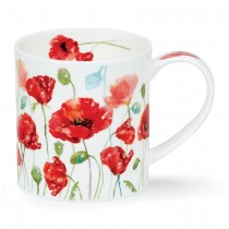 Buy the Dunoon Orkney Mug Floral Breeze Poppy online at smithsofloughton.com 