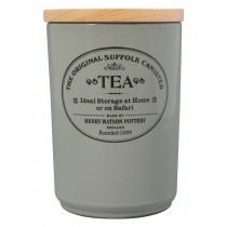 Buy the Henry Watson Original Suffolk Dove Grey Tea Canister Beech Lid online at smithsofloughton.com