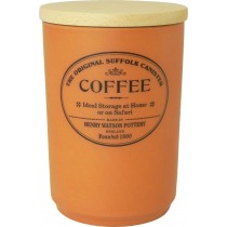 Buy the Henry Watson's Original Suffolk Terracotta Coffee Canister Beech Lid online at smithsofloughton.com