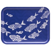 Buy the Jamida Asta Barrington Shoal of Fish Blue Tray 43x33cm online at smithsofloughton.com