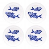 Buy the Jamida Asta Barrington Shoal of Fish White Coasters Set online at smithsofloughton.com 