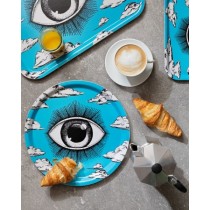 Buy the Jamida Michael Angove Eye of the Beholder Round Blue Tray 31cm online at smithsofloughton.com