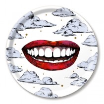 Buy the Jamida Michael Angove Fabulous Smile Round White Tray 31cm online at smithsofloughton.com
