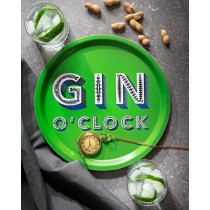 Jamida Word Collection Gin O'Clock Green Tray 31cm