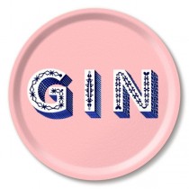 Buy the Jamida Word Collection Gin Pink Tray 31cm online at smithsofloughton.com