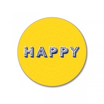 Buy the Jamida Word Collection Happy Drinks Coaster Yellow online at smithsofloughton.com