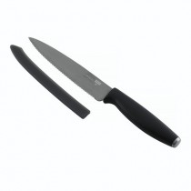 Buy the Kuhn Rikon Colori Titanium Utility Serrated Knife Graphite 13cm online at smithsofloughton.com