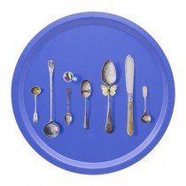 Buy the Michael Angove - Cutlery Blue - Circular Tray 39cm online at smithsofloughton.com