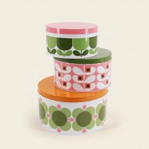 Buy the Orla Klely Cake Tin Storage Set Bubblegum Basil online at smithsofloughton.com 