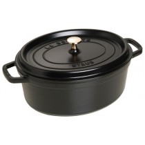 Buy the Staub Cocotte Oval Cast Iron Black 31cm online at smithsofloughton.com