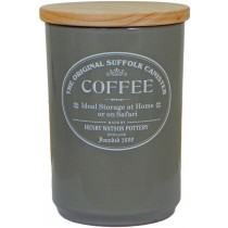 Buy the Watson Original Suffolk Slate Grey Coffee Canister With Beech Lid online at smithsofloughton.com
