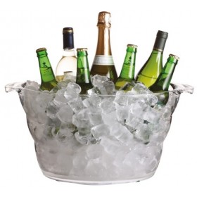 BarCraft Acrylic Large Oval Drinks Pail Cooler