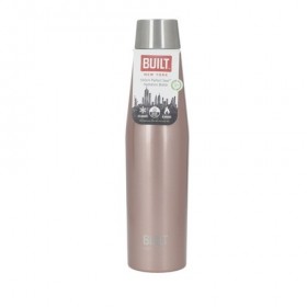 Built Double Walled Stainless Steel Water Bottle Rose Gold 540ml