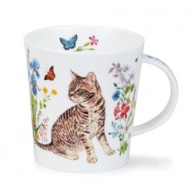 Dunoon Lomond Mug Floral Cats Tabby 320ml