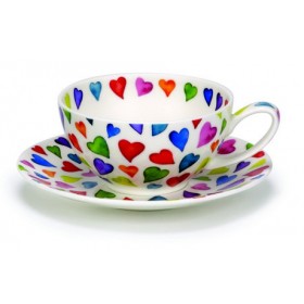 Dunoon Cup and Saucer Warm Hearts
