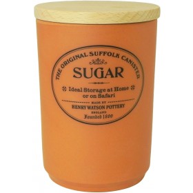 Henry Watson Original Suffolk Terracotta Canister Beech Lid Sugar 