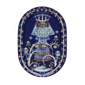 Iittala Taika Oval Serving Platter 41cm Blue