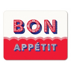Jamida Word Collection Bon Appétit Red Placemat 38cm