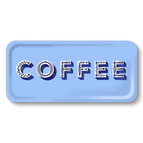 Jamida Word Collection Coffee Tray Blue 32cm