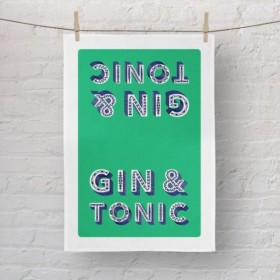 Jamida Word Collection Gin & Tonic Tea Towel 